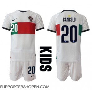 Portugal Joao Cancelo #20 Bortatröja Barn VM 2022 Kortärmad (+ korta byxor)